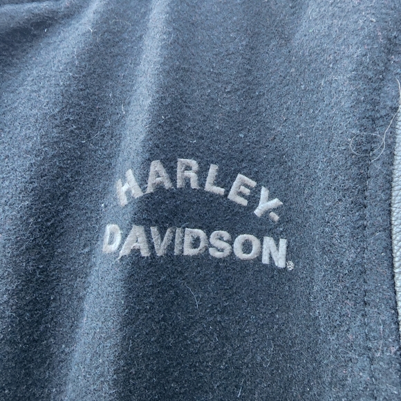 Harley-Davidson Wool Motorcycle Jacket with Leather Sleeves Men's Size L - Picture 5 of 10